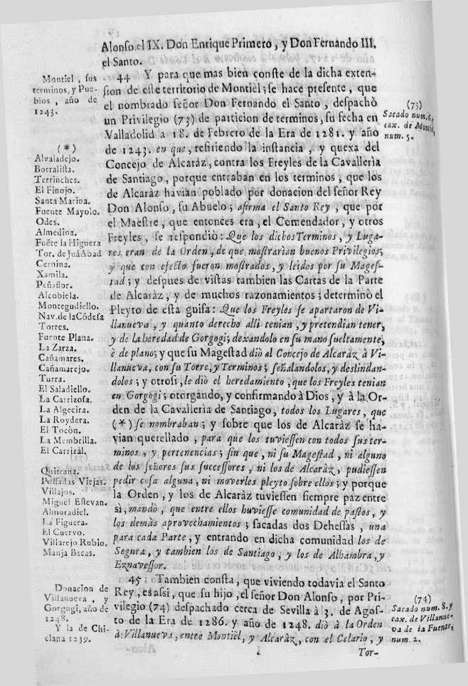 Privilegio de partición de términos del Campo de Montiel (1243)